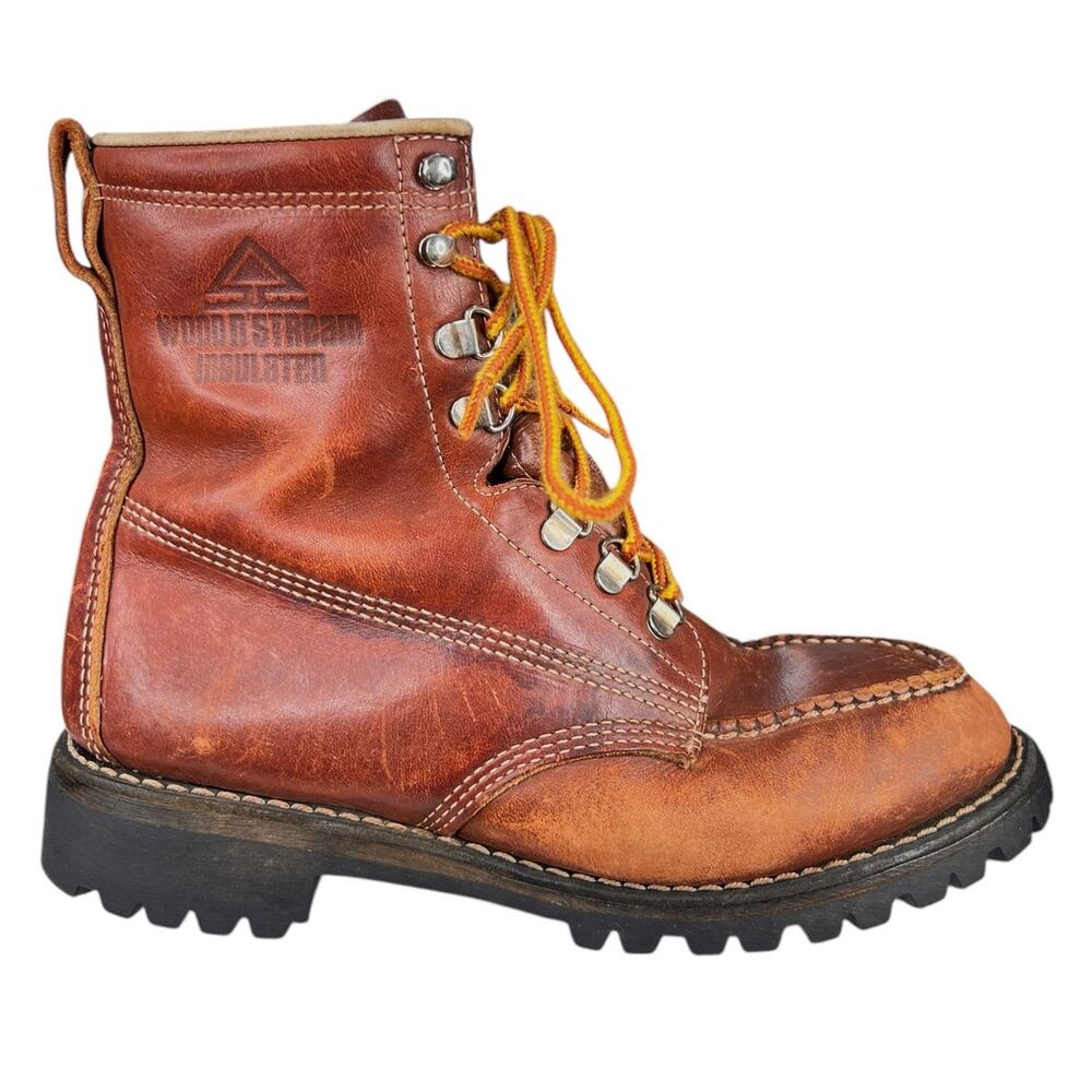 Vintage Weinbrenner Wood N Stream Brown Insulated Hunting Boots Size US 8